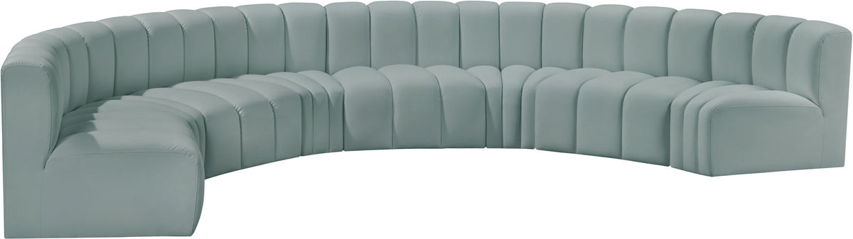 Arc - Faux Leather 8 Piece U-Shaped Modular Sofa