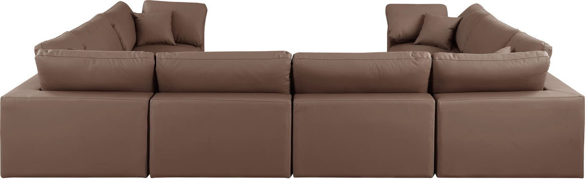 Comfy - 8 Piece Faux Leather Modular Sectional