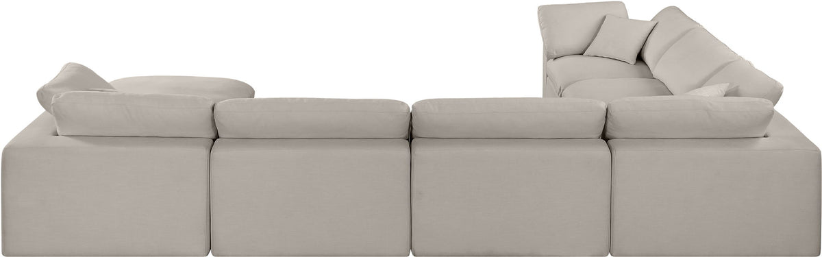 Comfy - 7 Piece Linen Modular Sectional With Chaise