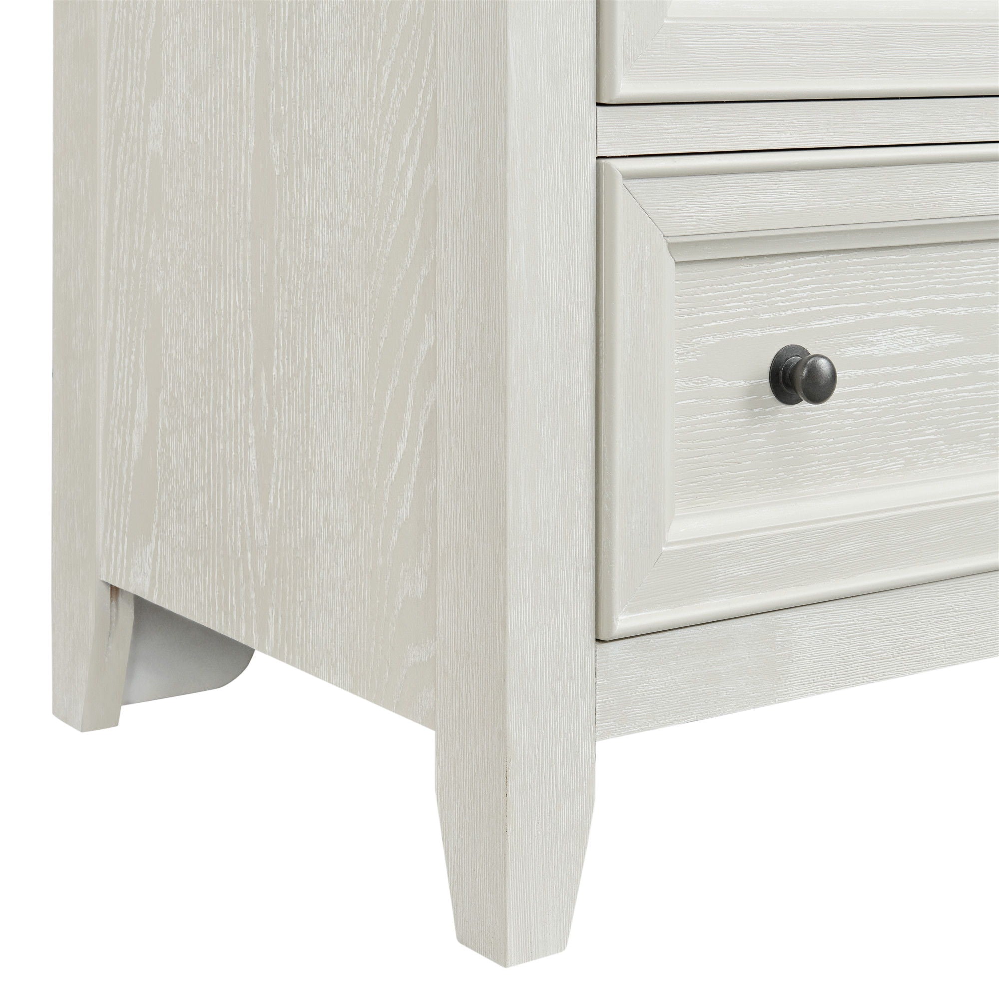 8 Drawer Dresser With Classic Framed Fronts And Smooth Glides - White