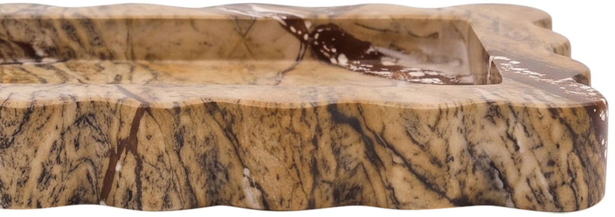 Josie - Genuine Marble Tray - Brown