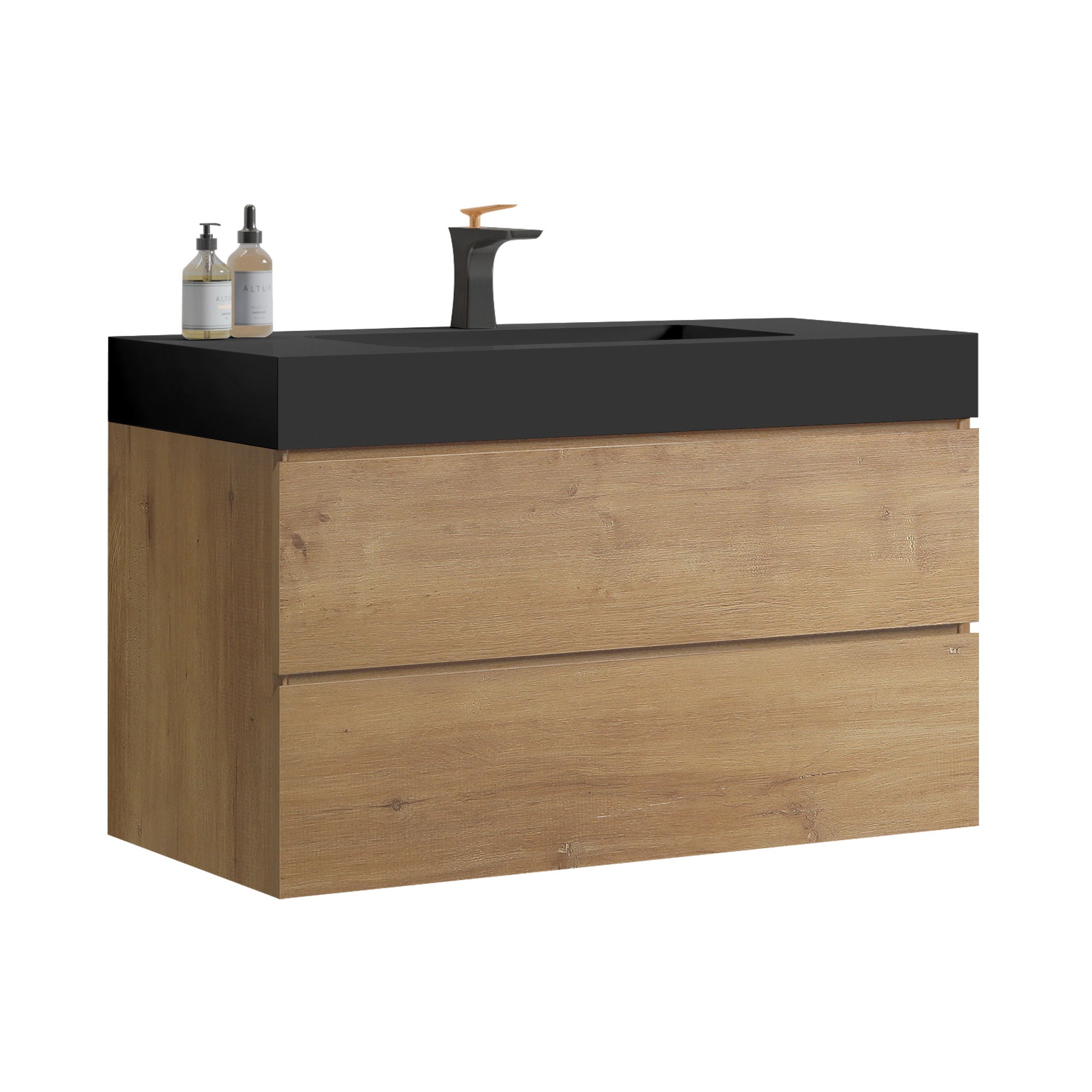 Alice - Bathroom Vanity With Sink, Large Storage, Wall Mounted