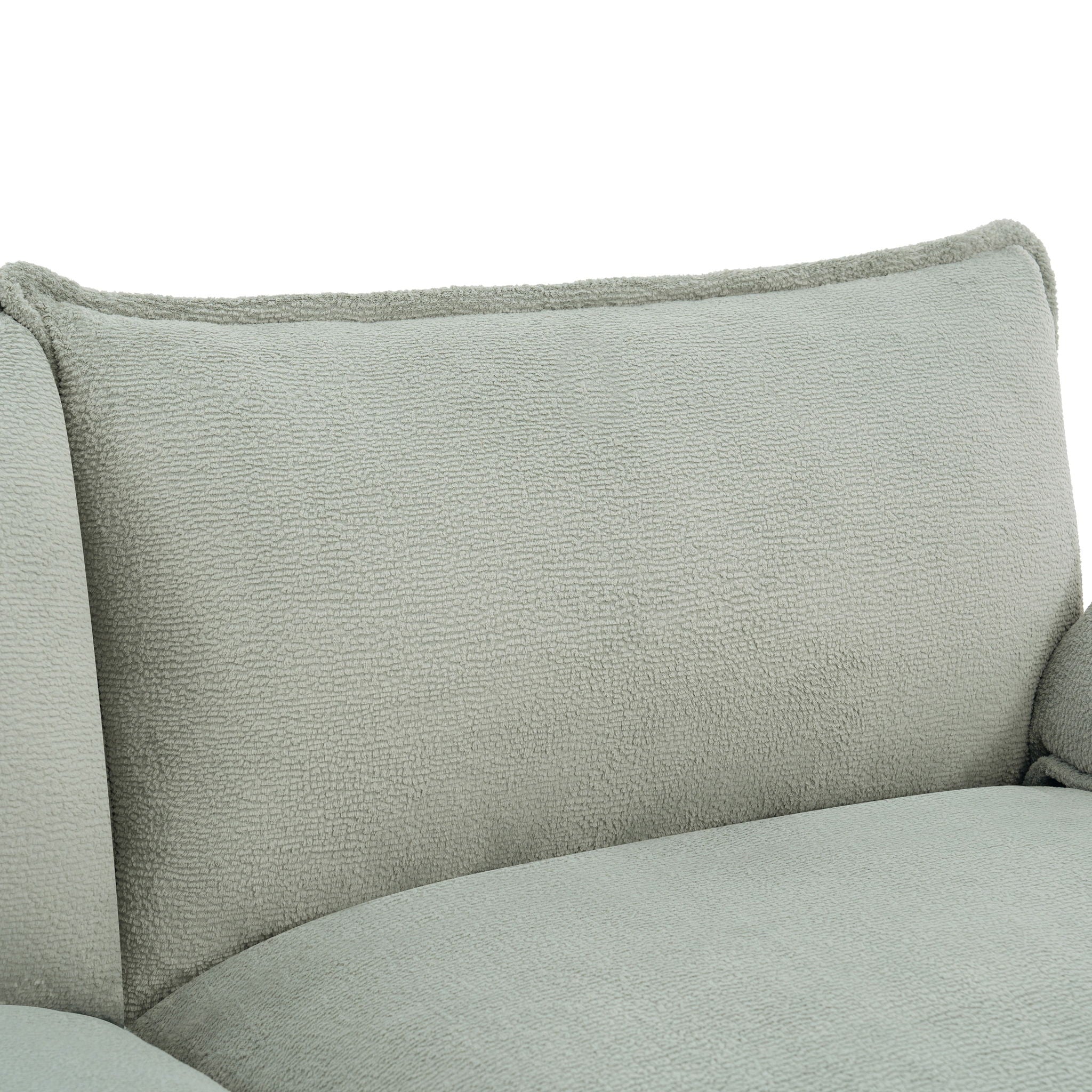 Modern Sofa Set With Double Layer Cushion And Side Storage Pockets