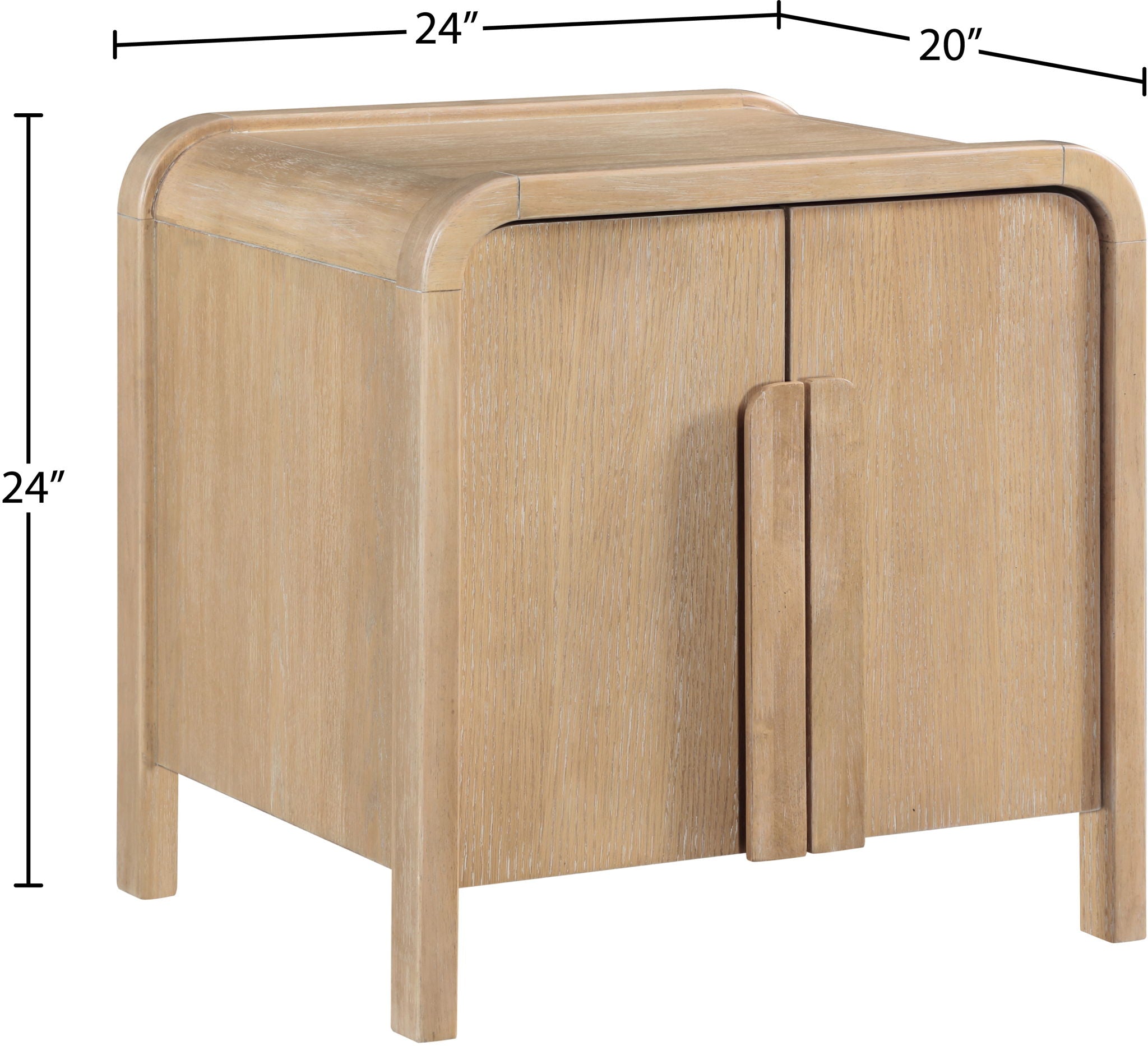 Harmony - Oak Veneer And Solid Wood Night Stand