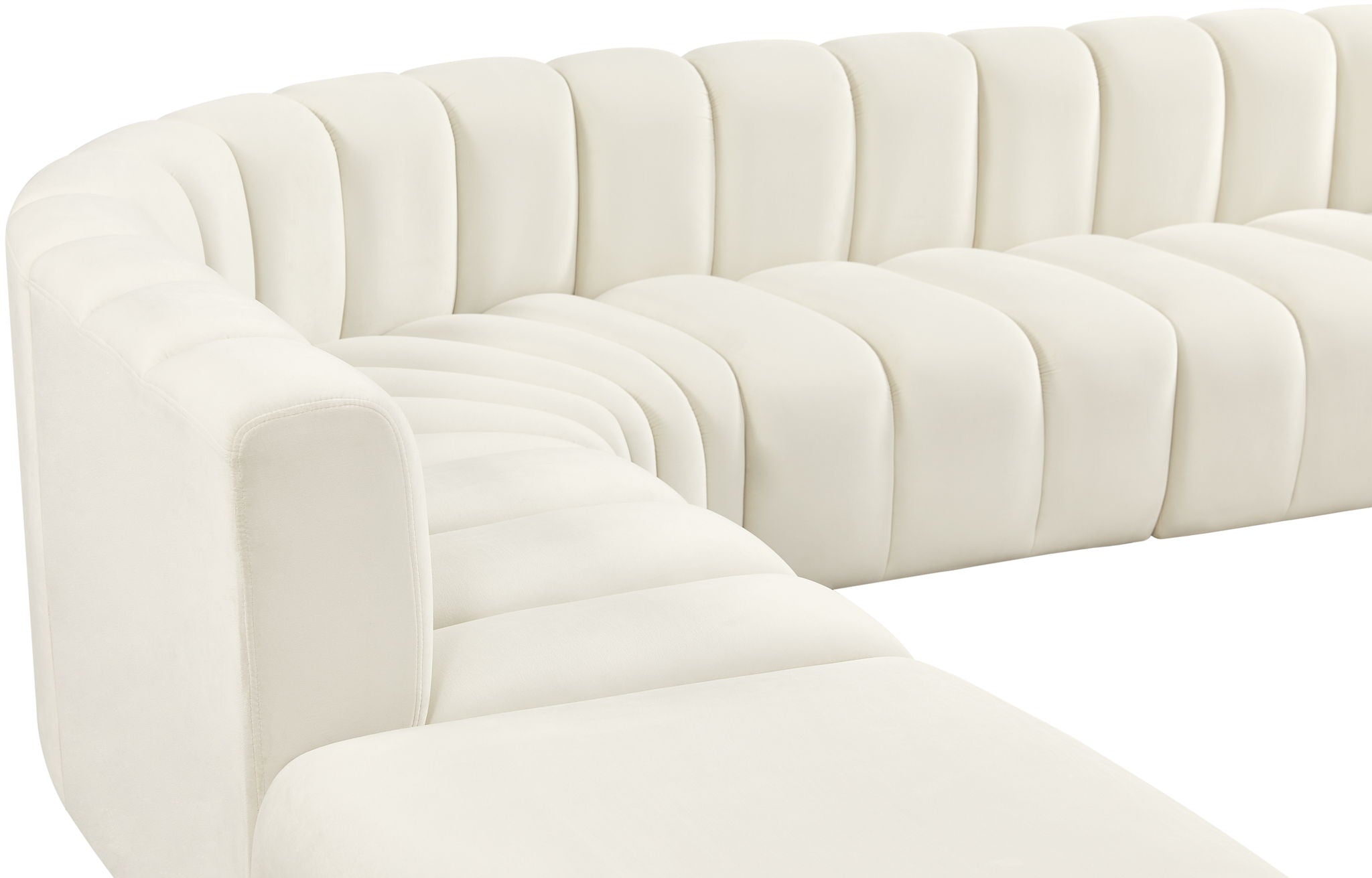 Arc - Velvet 6 Piece Corner Modular Sofa