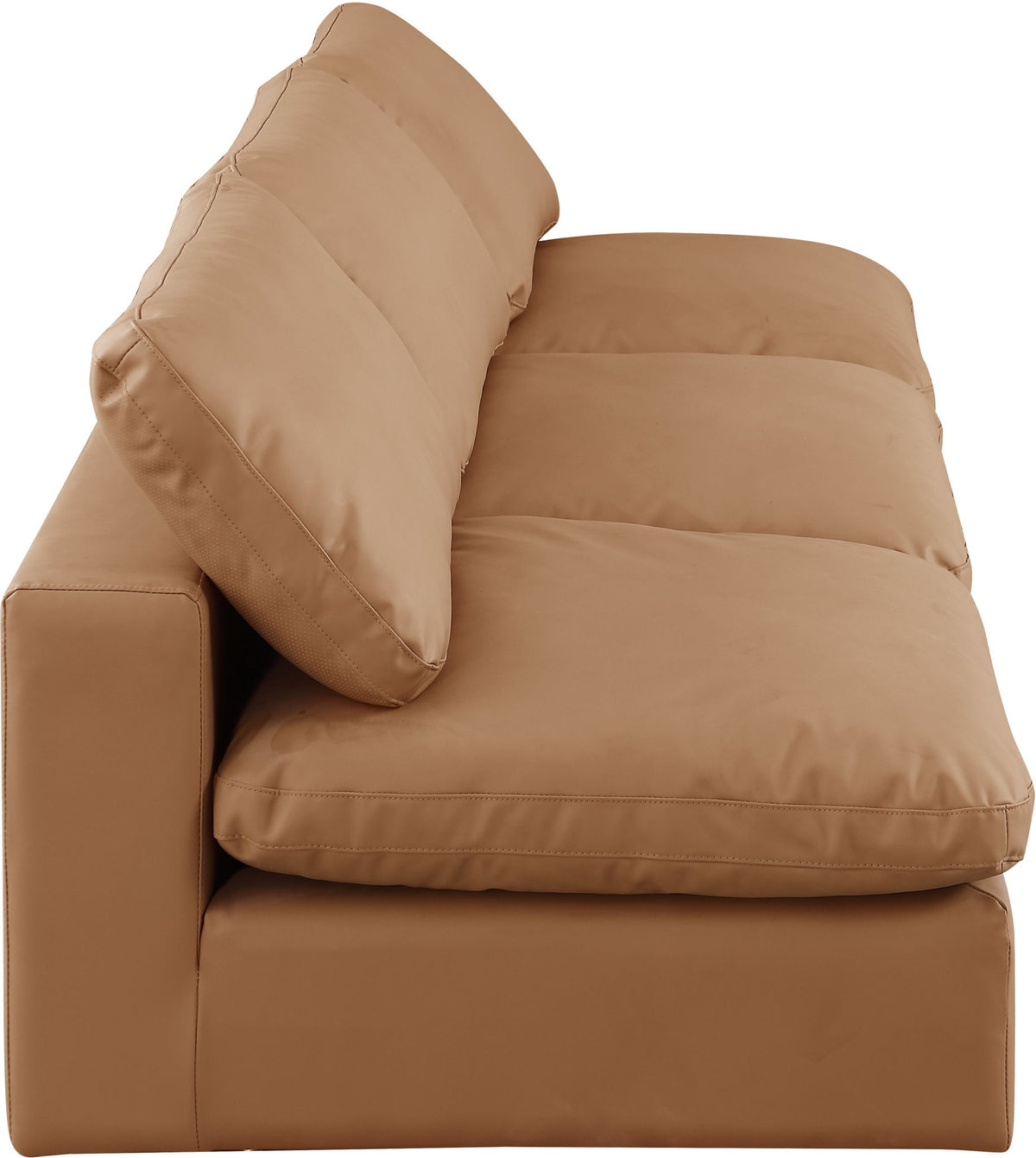 Comfy - Faux Leather Modular Armless Sofa 3 Seats