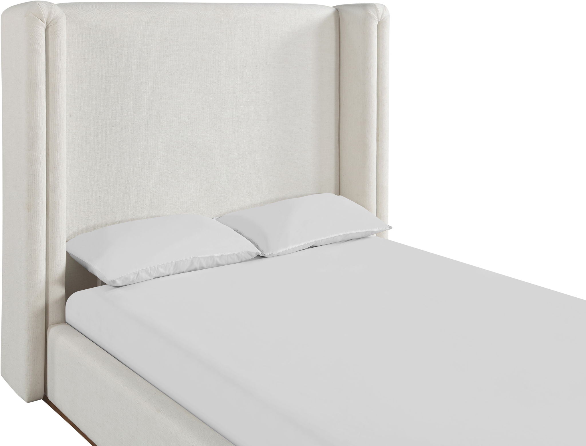 Solange - Linen Textured Fabric Upholstered Bed