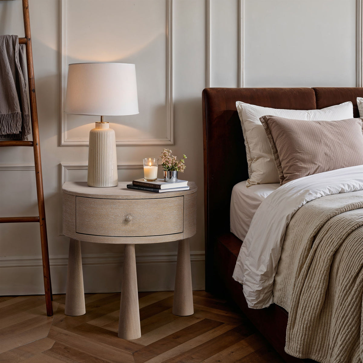Oasis - Acacia Veneer And Solid Wood Night Stand