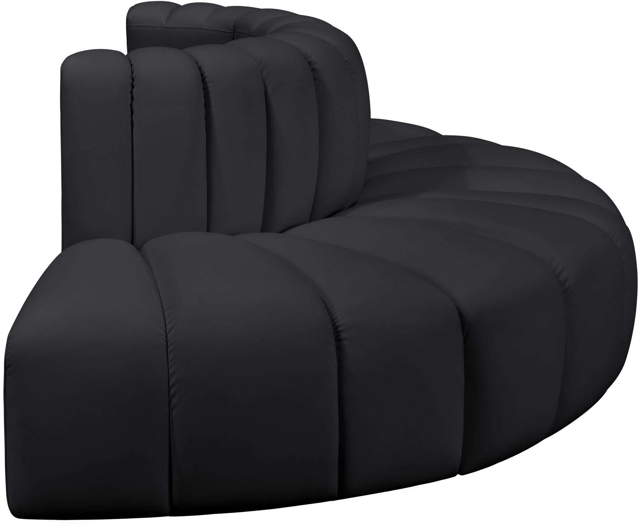 Arc - Faux Leather 4 Piece Modular Sofa