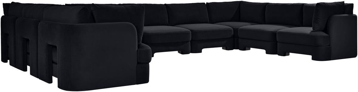 Hammond - Velvet Performance Fabric Upholstered 9 Piece Sectional