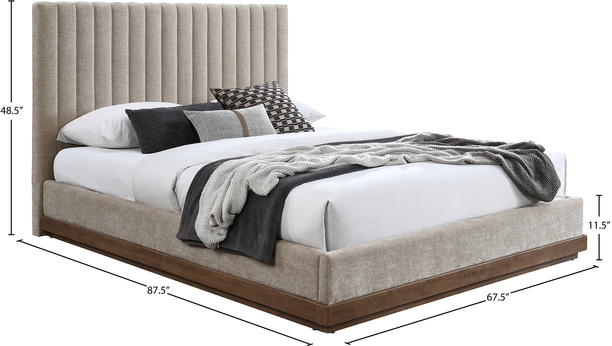 Emmet - Bed - Dark Brown Base