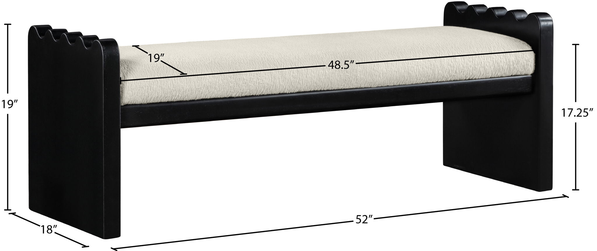Sonia - Bench With Black Base