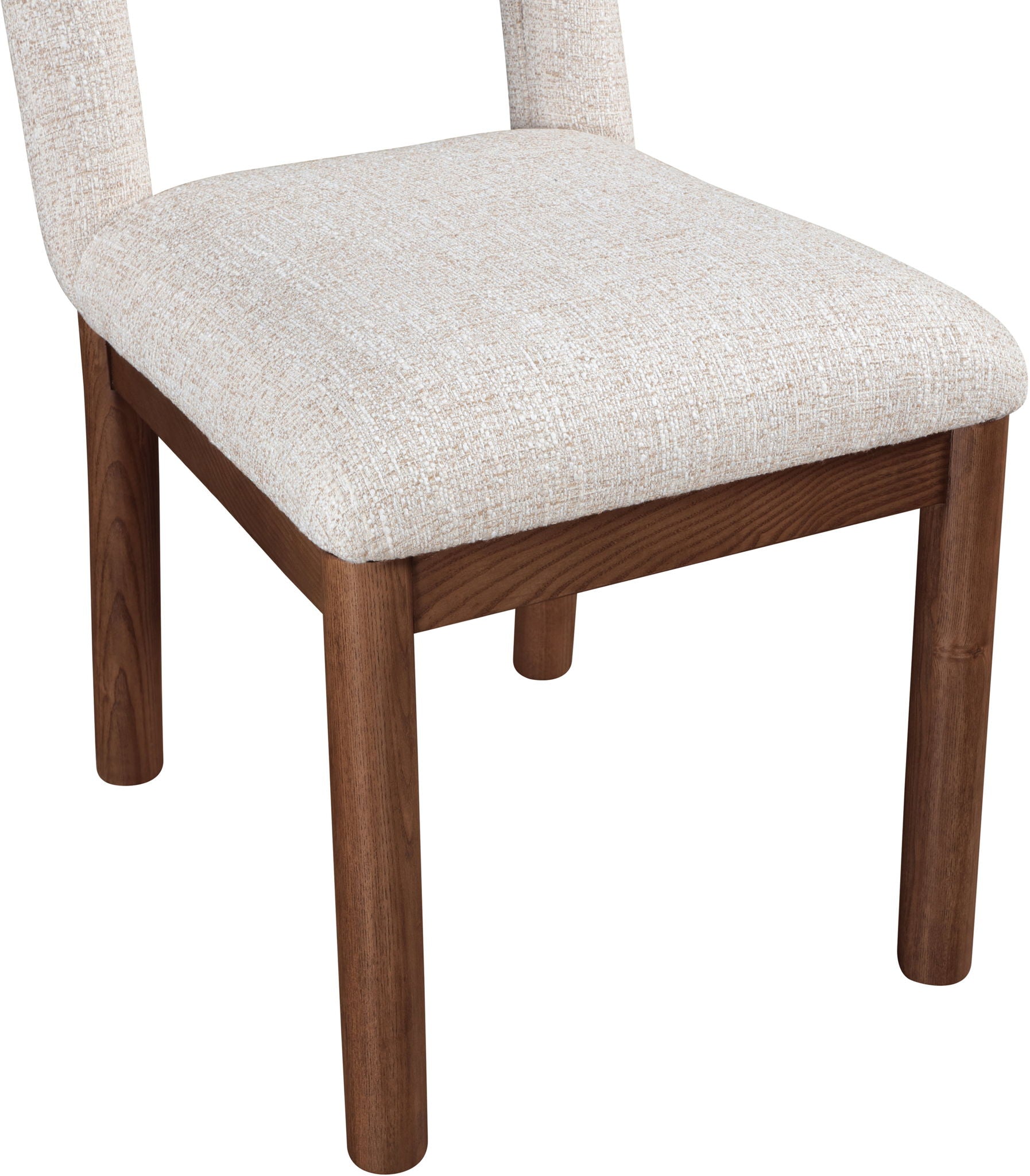 Conrad - Linen Dining Chair With Brown Legs