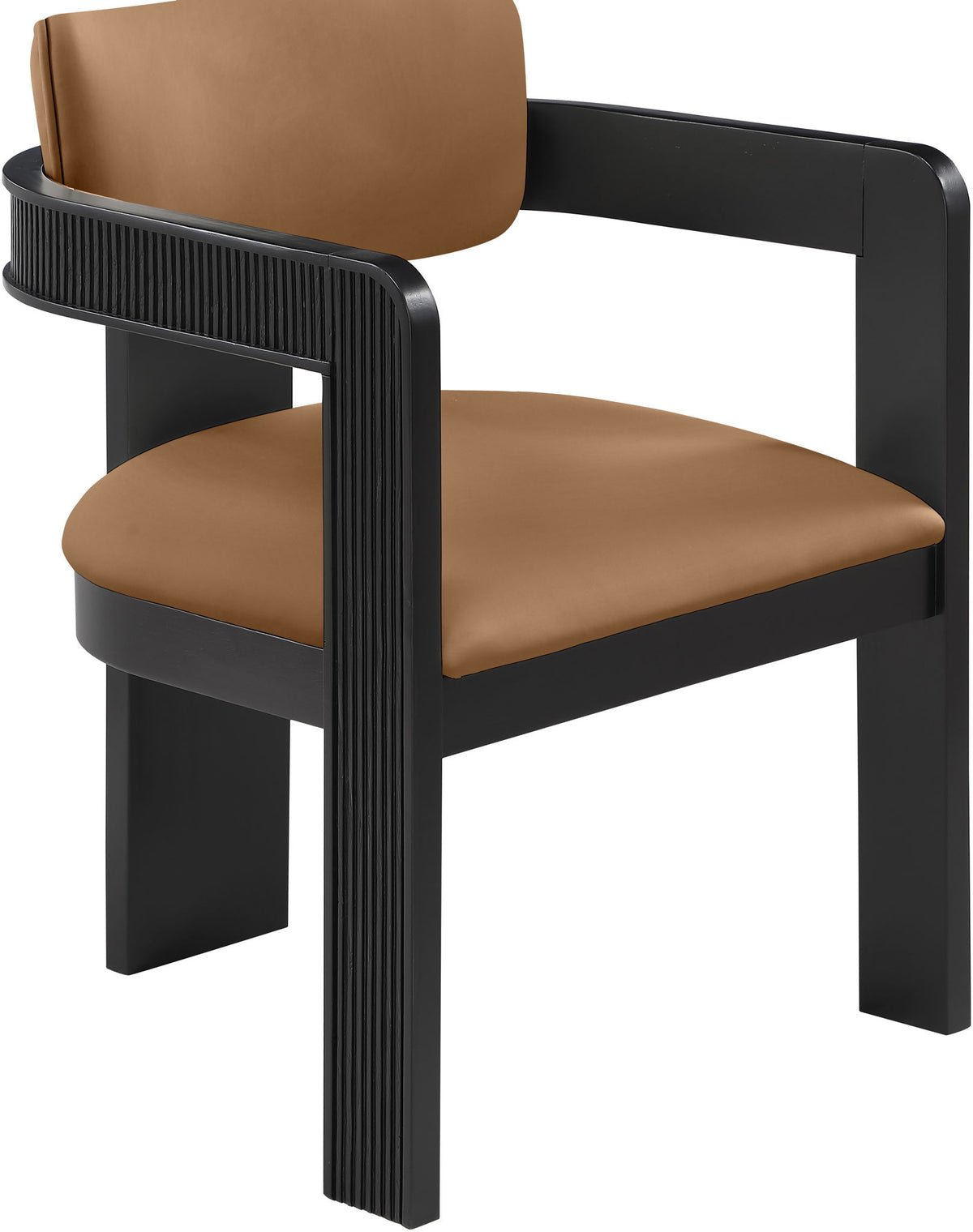 Sacha - Vegan Leather Upholstered Dining Chair With Black Base (Set of 2)