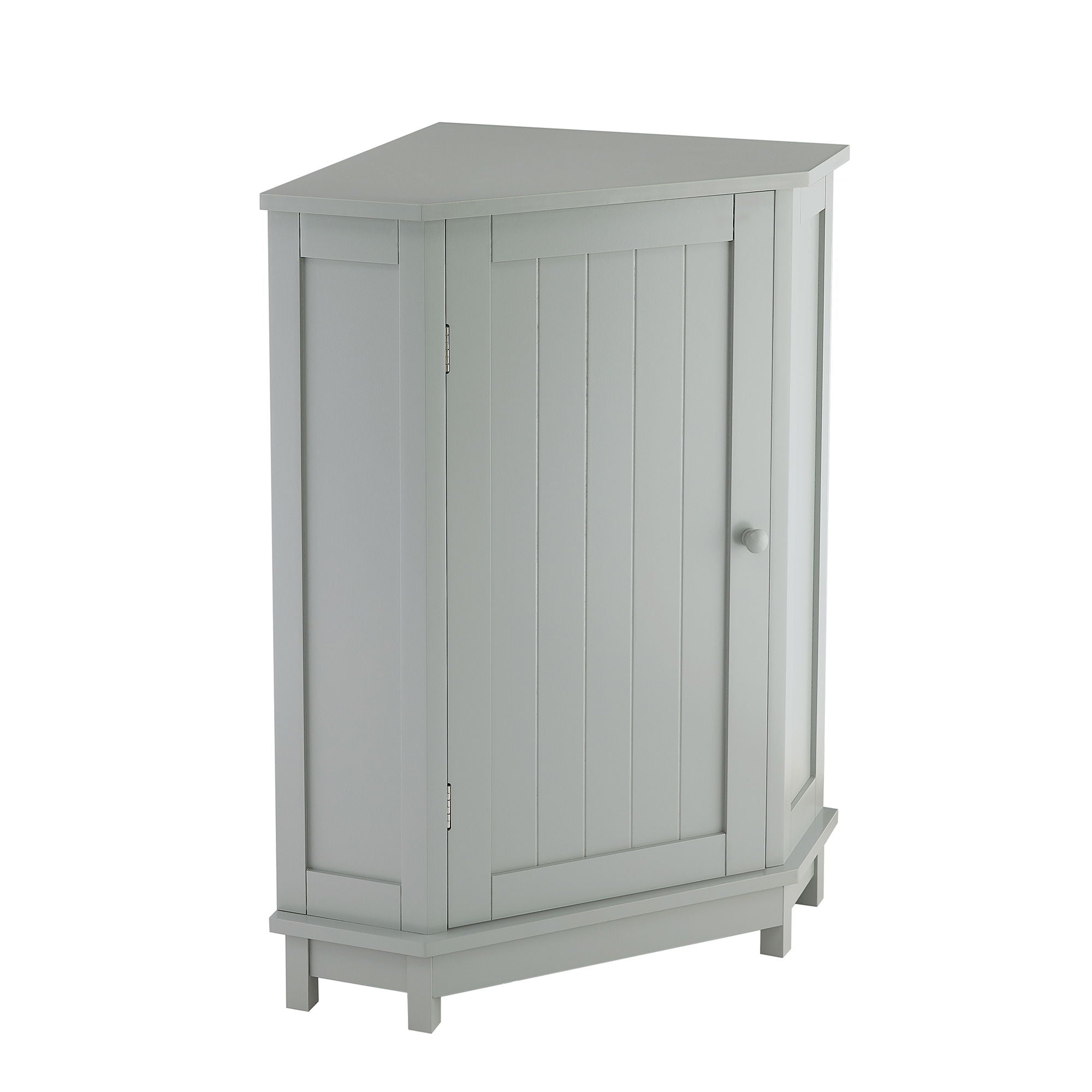Triangle Corner Bathroom Cabinet With Adjustable Shelf, Storage Unit - Gray