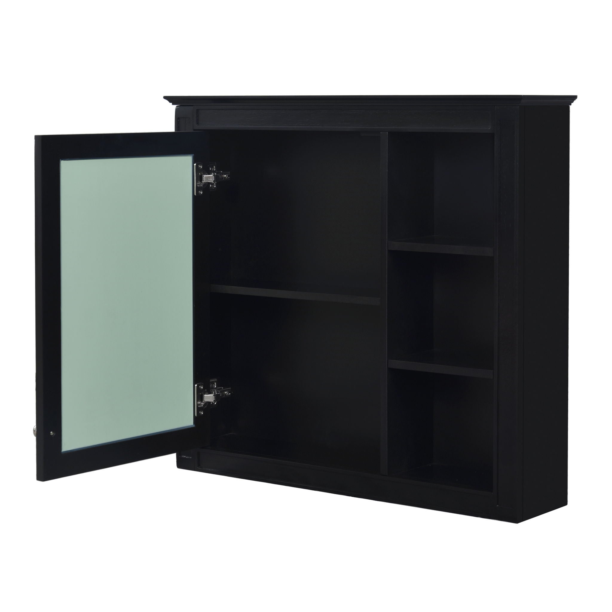 Bathroom Vanity With Medicine Cabinet, Royal Mirror Cabinet, Modern Bathroom Storage Cabinet With 2 Soft Closing Doors And 4 Drawers
