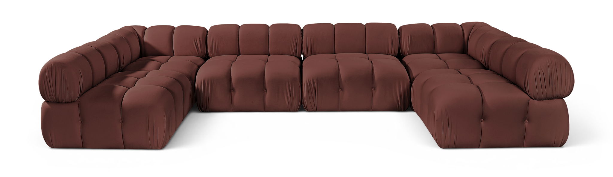 Orin - U-Shaped Velvet 6 Piece Modular Sectional
