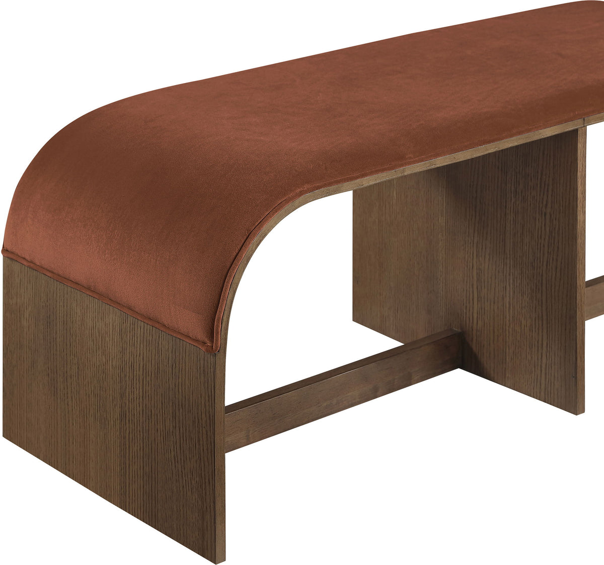 Sable - 52" Velvet Performance Fabric Upholstered Bench