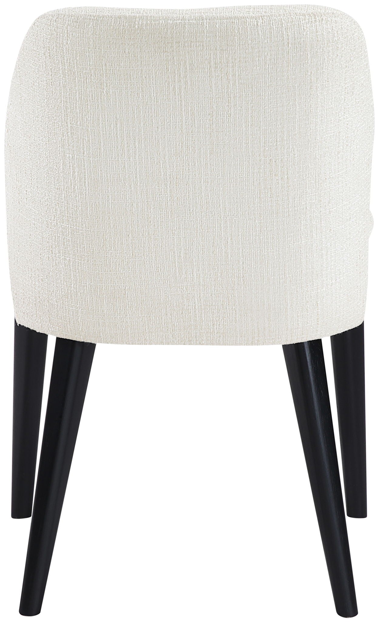 Valeo - Linen Textured Fabric Upholstered Dining Chair (Set of 2) - Painted Black Base