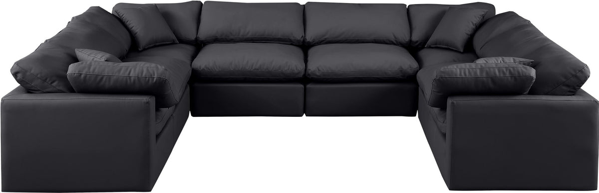 Indulge - Faux Leather 8 Piece Modular Sectional