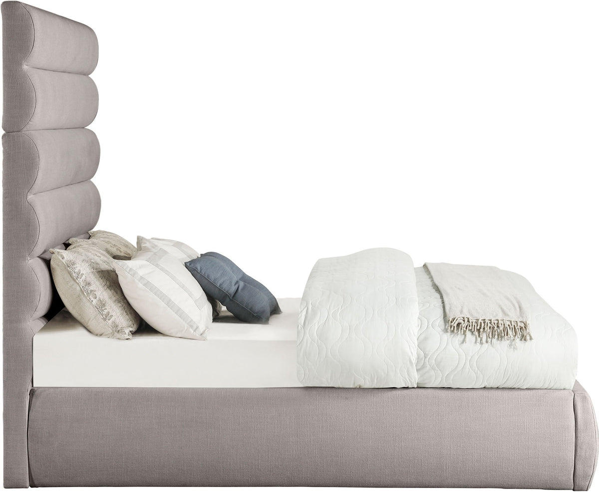 Adam - Linen Fabric Bed With 70.5" Headboard