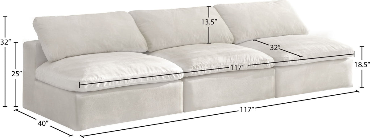 Cozy - Modular Armless 3 Seat Sofa