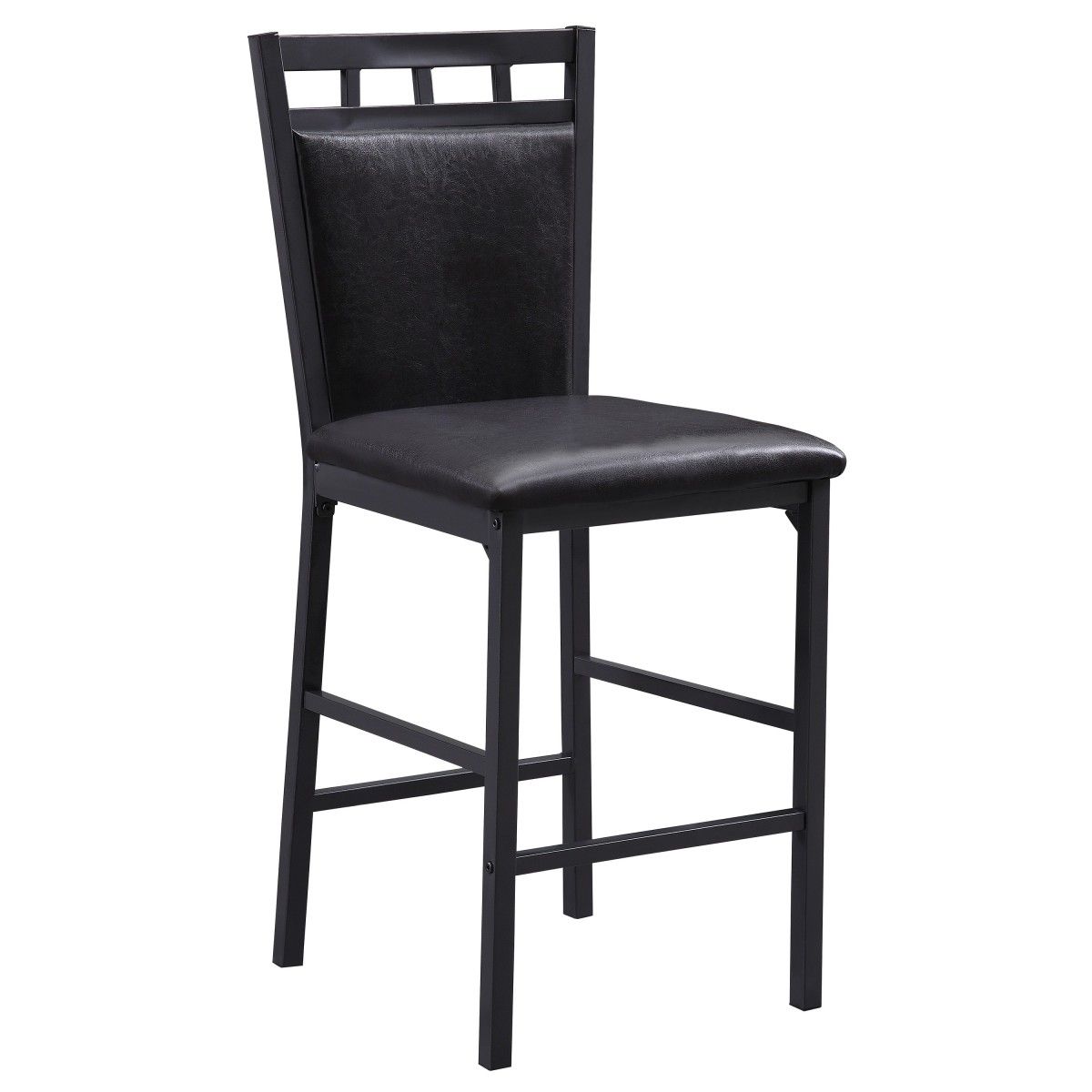 Olney - 5 Piece Counter Height Set With Faux Marble Top - Black / Dark Brown