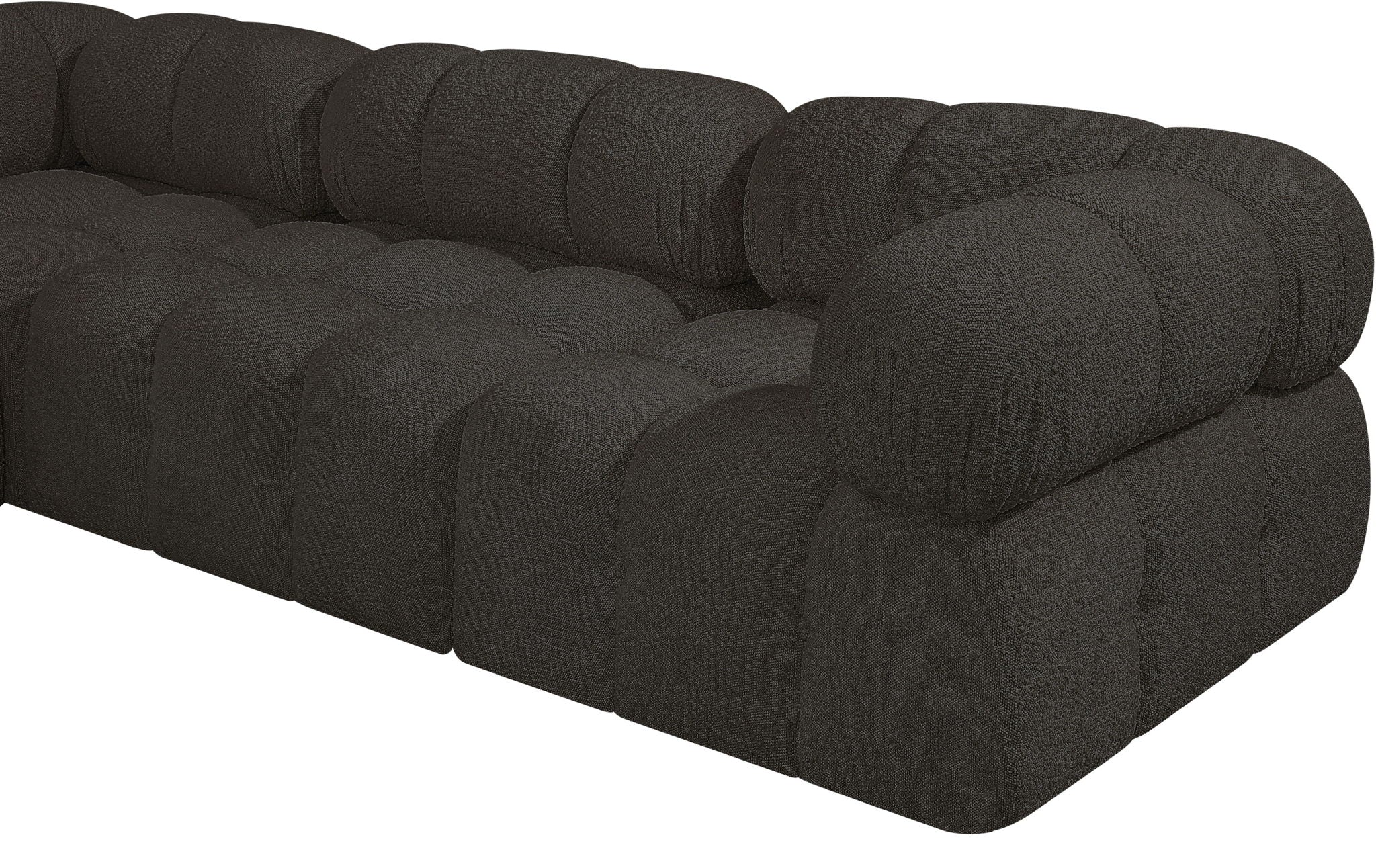 Ames - 7 Piece Boucle Fabric Modular Sectional