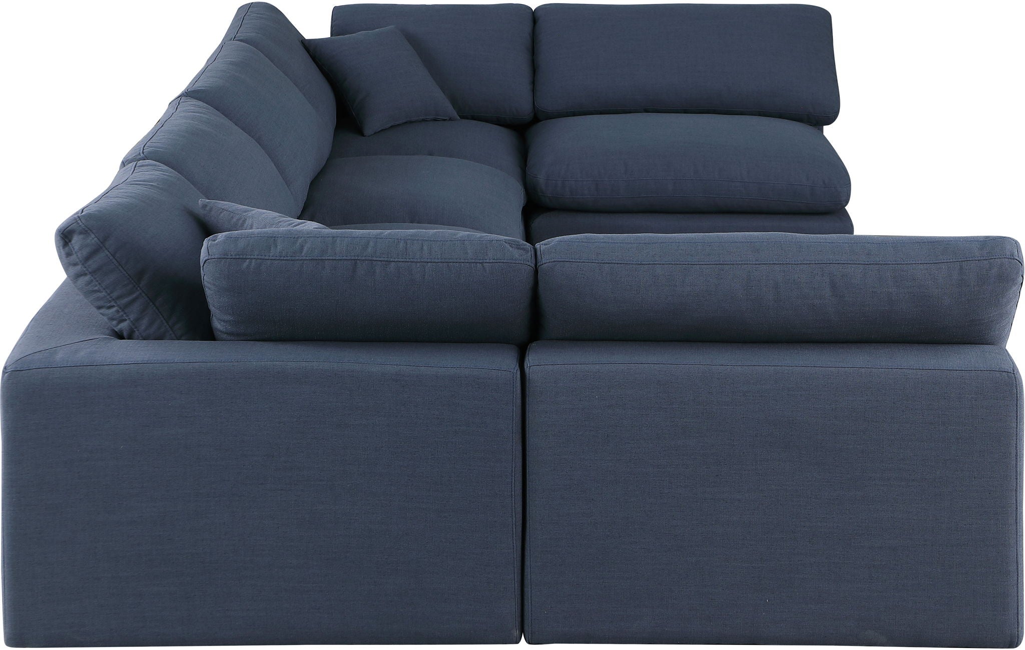 Comfy - 6 Piece Linen Modular Armless Sectional