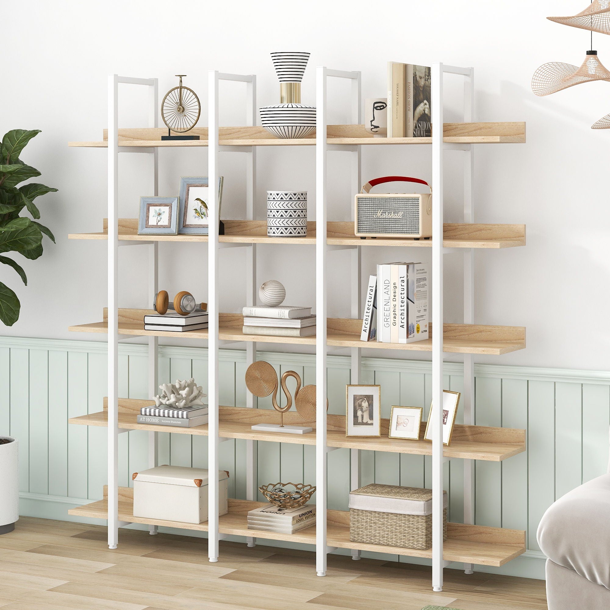 Vintage Industrial 5 Tier Bookcase