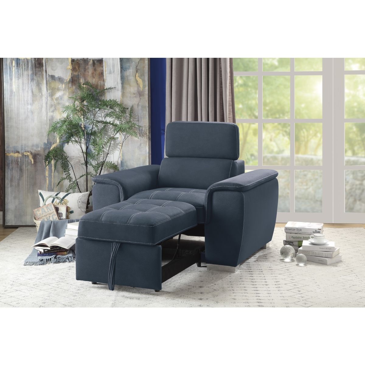 Ferriday - Chair With Pull-Out Ottoman
