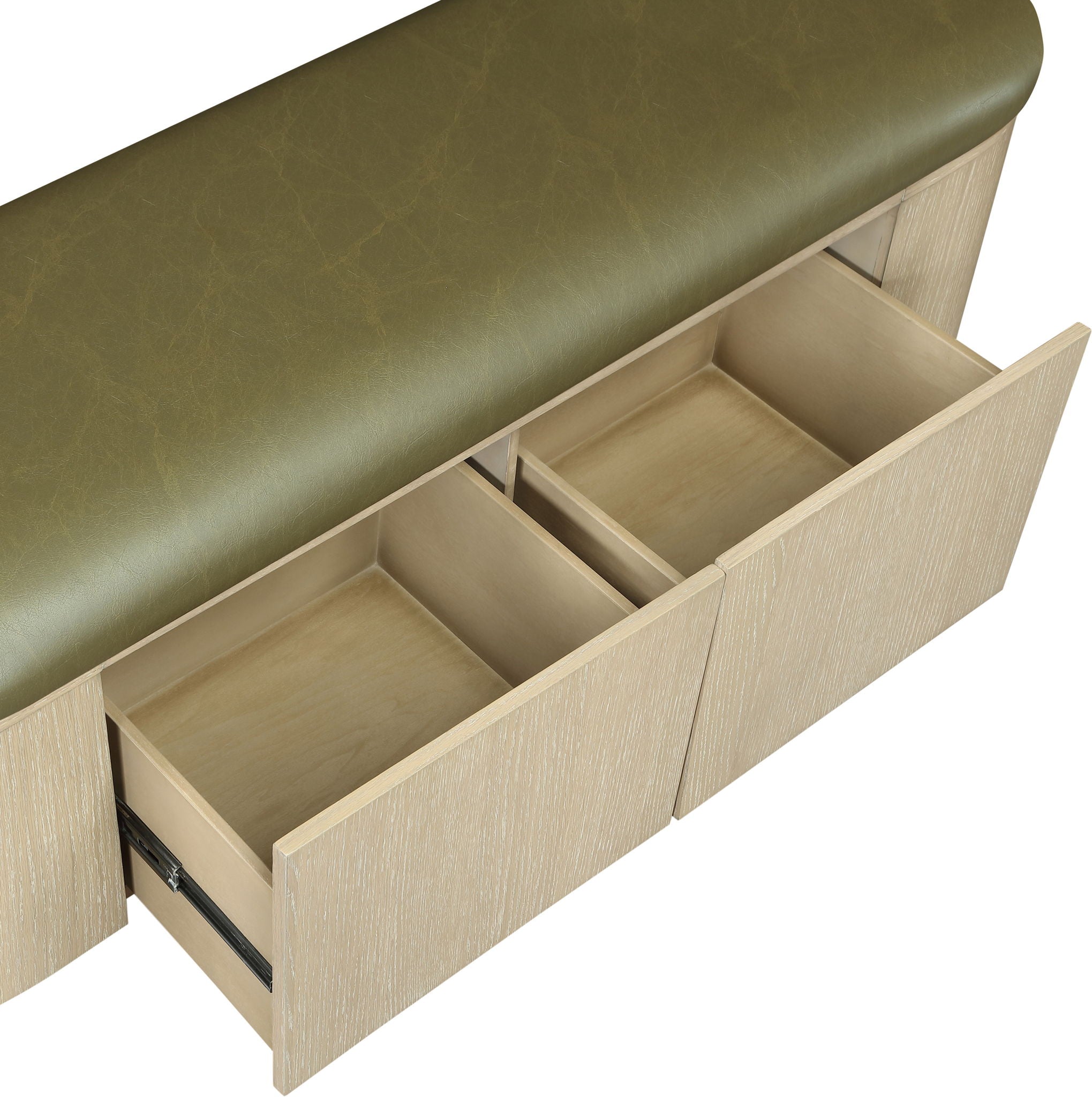 Velden - Upholstered Storage Bench With Stained Natural Base