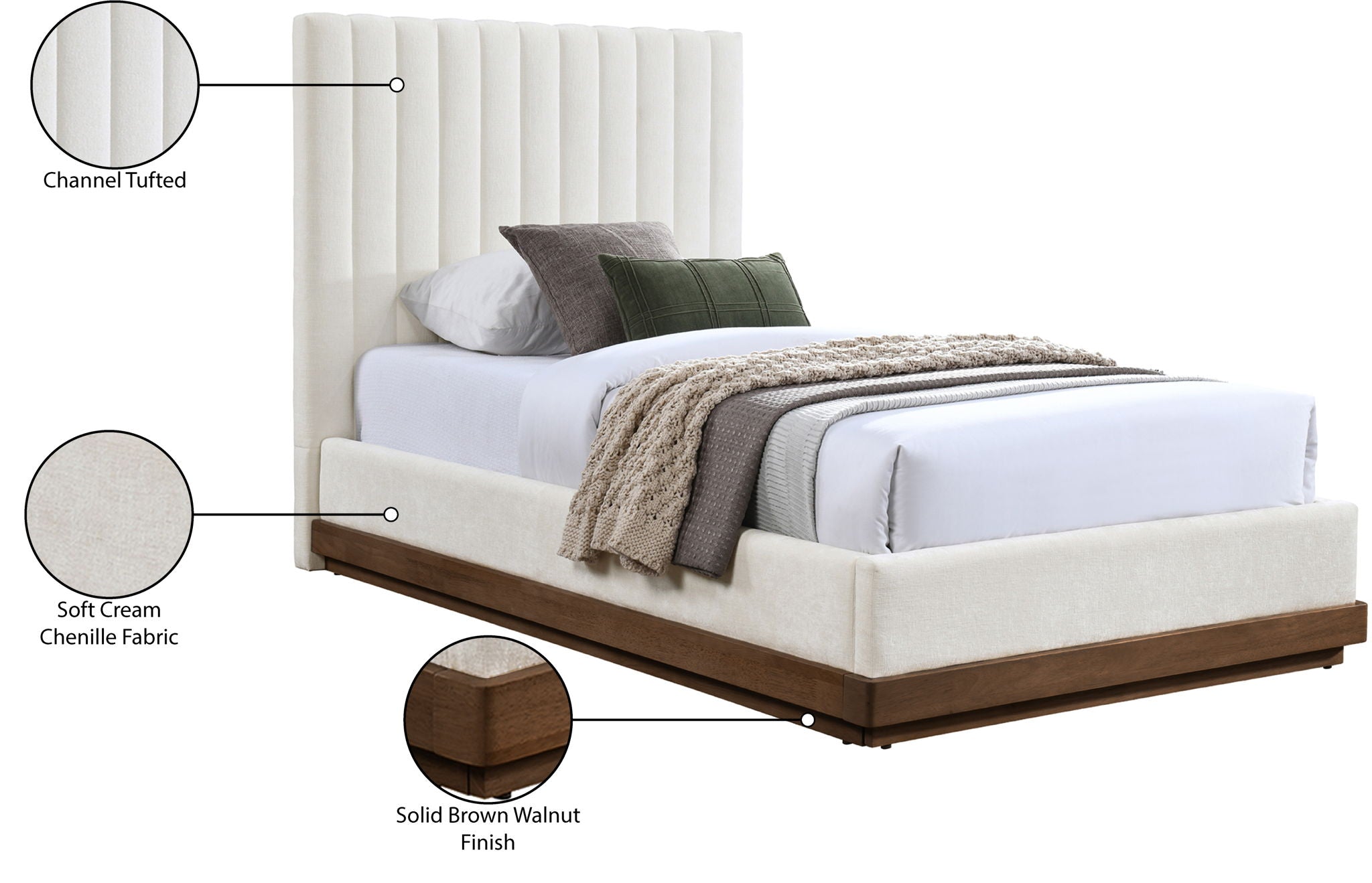 Emmet - Bed - Dark Brown Base