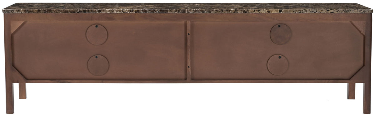 Varenna - 69" Genuine Marble And Acacia Wood Media Console