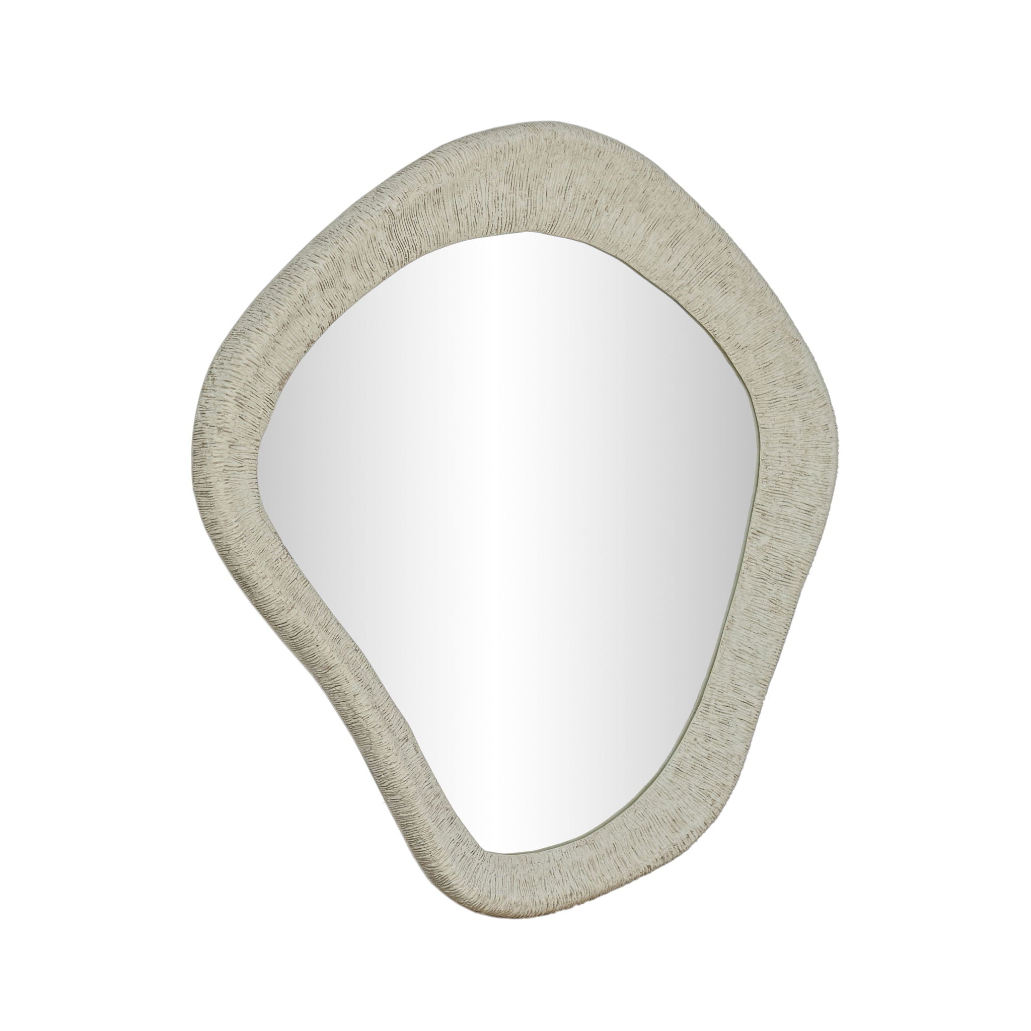 Orpheus - 35" x 31" Ribbed Wall Mirror - Faux Stone