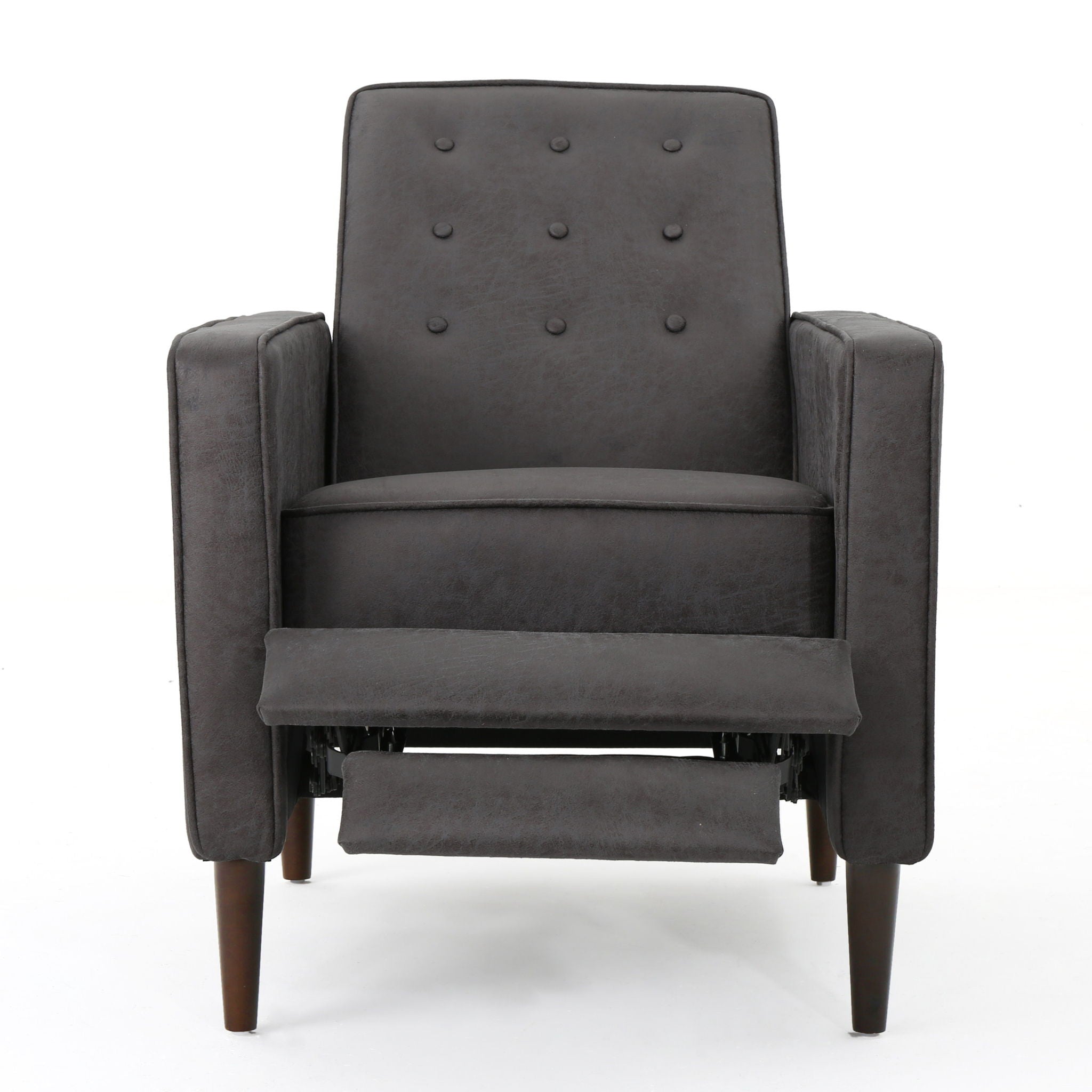 Macedonia - Button Tufted Fabric Recliner - Slate