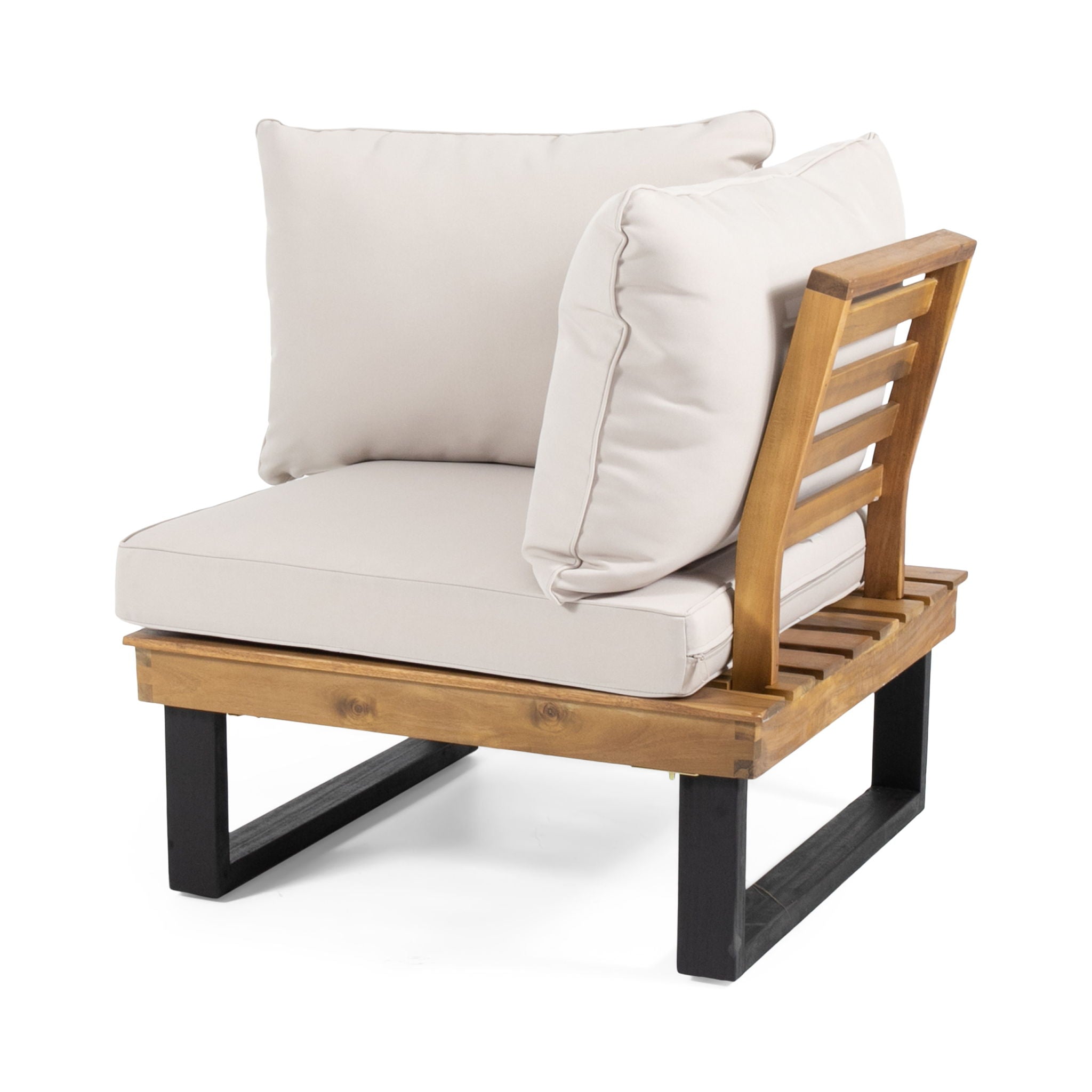 Sebastian - Corner Chair, Coffee Table - Beige