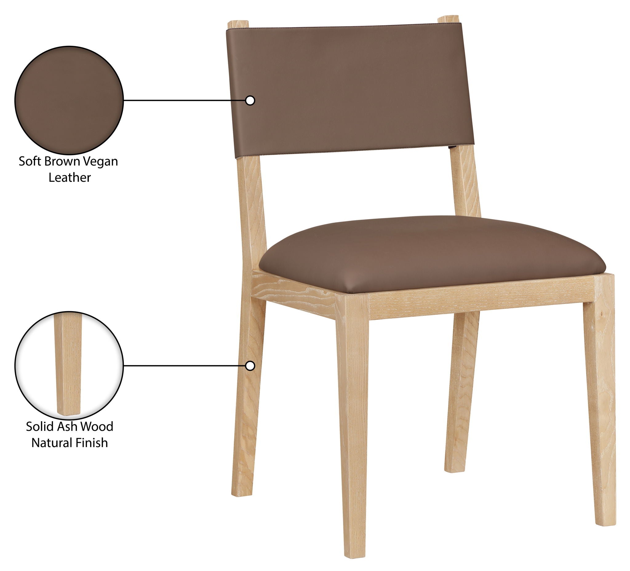 Avon - Vegan Leather Dining Side Chair (Set of 2)