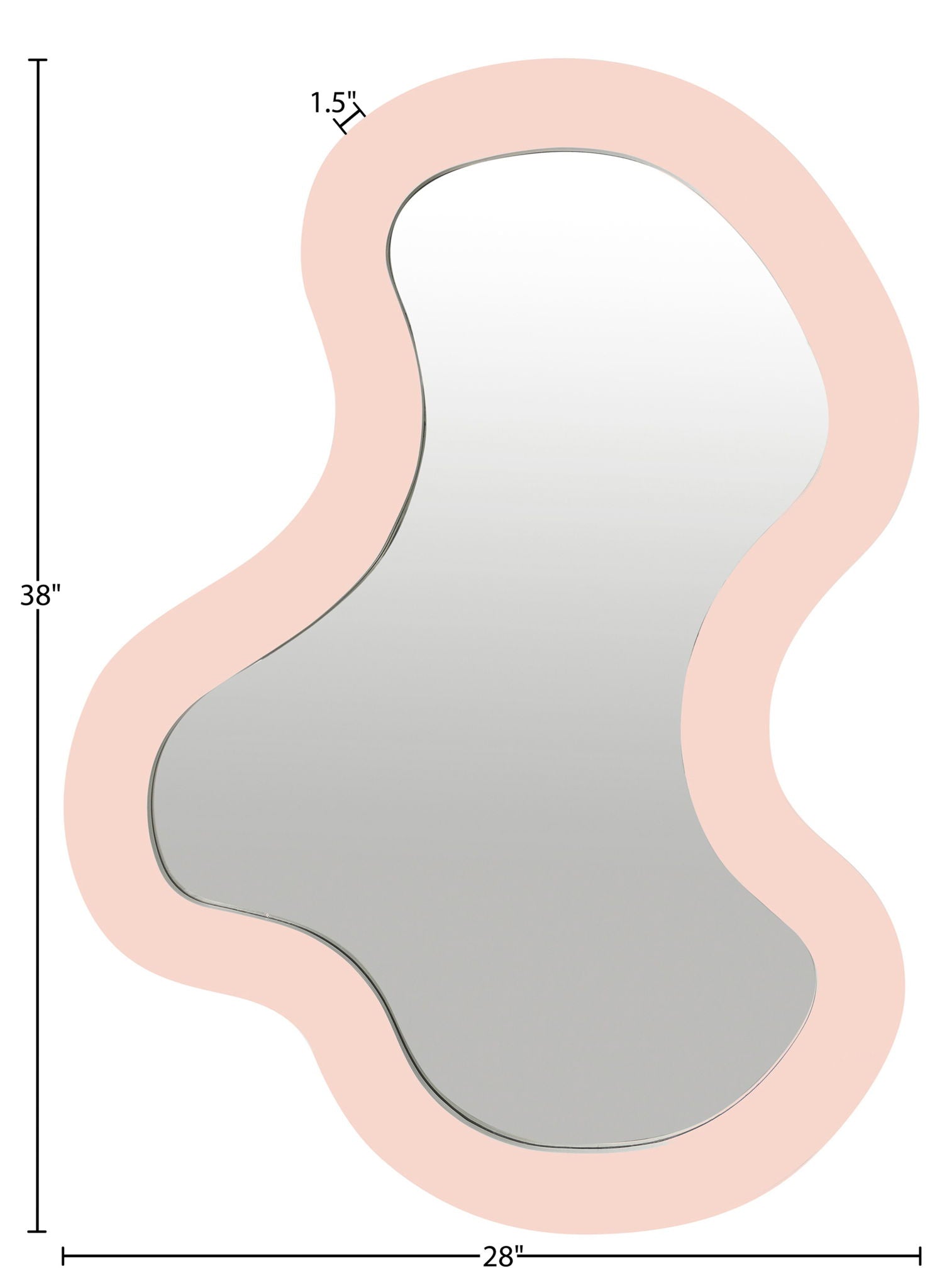 Oblique - Metal Frame Mirror