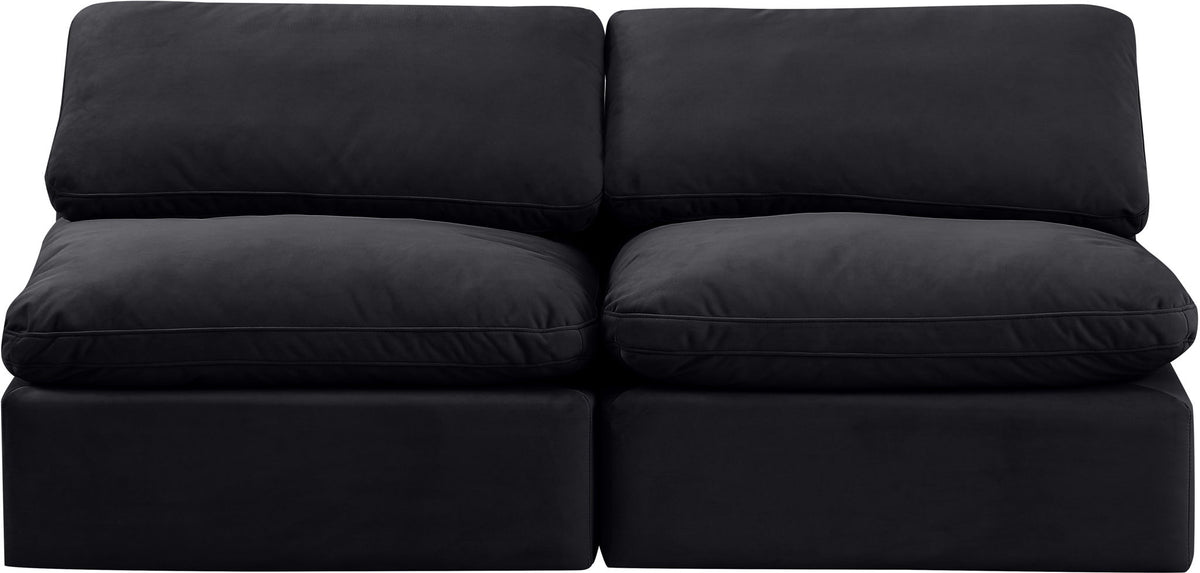 Indulge - Velvet 2 Seat Modular Armless Sofa