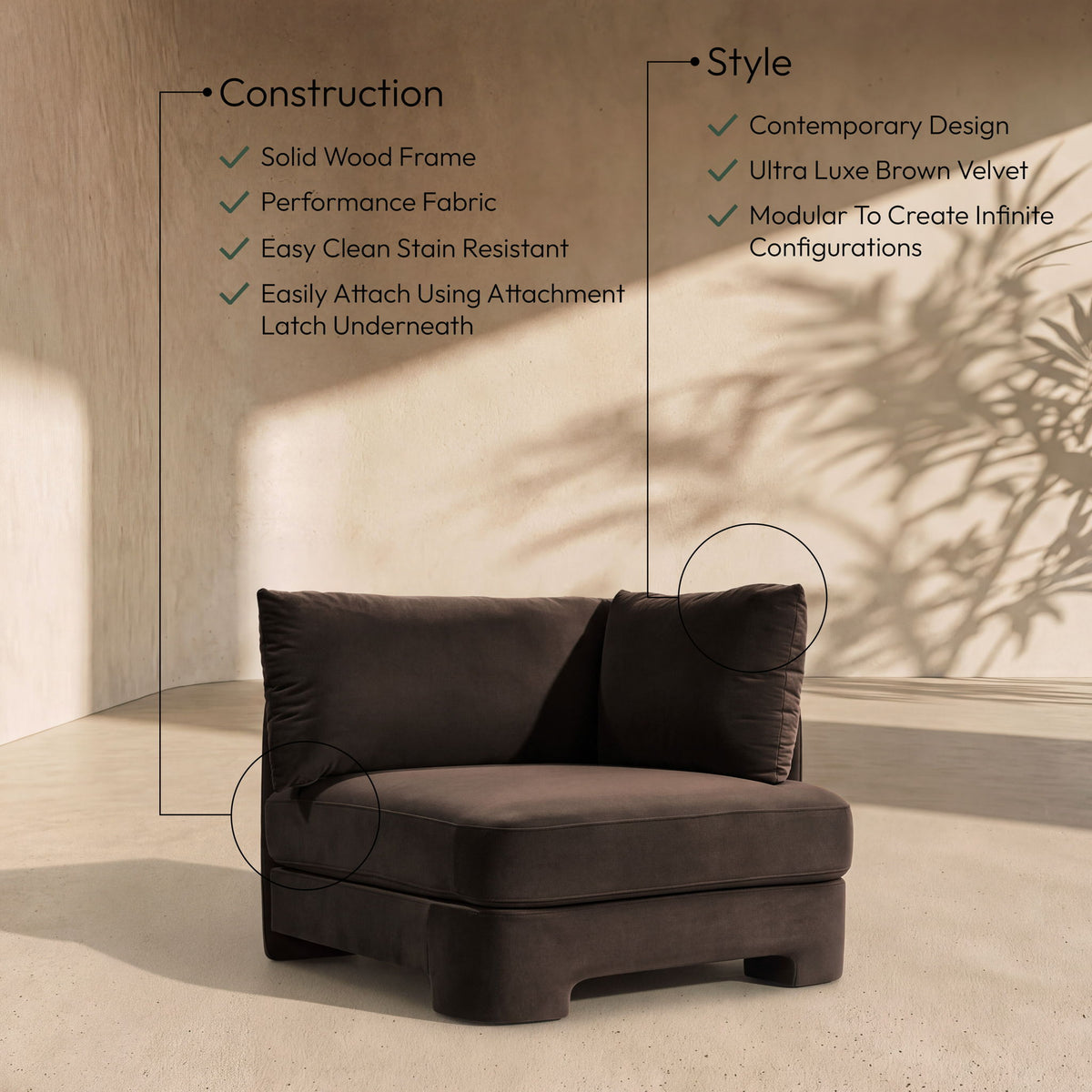 Hammond - Velvet Performance Fabric Upholstered Chair