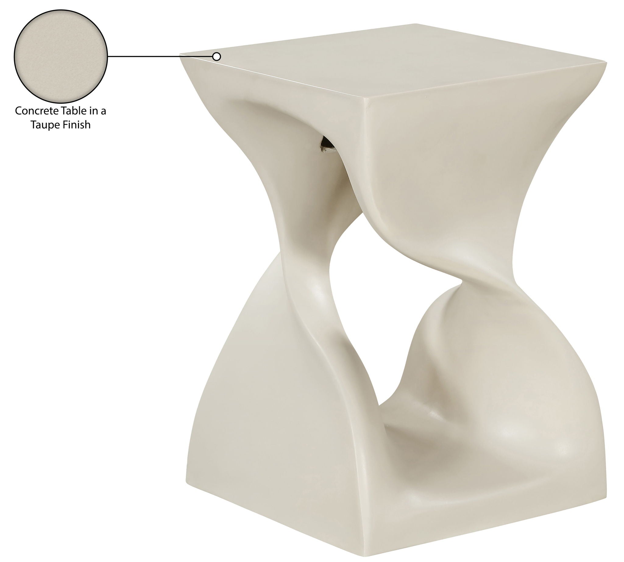 Jula - Concrete End Table - Taupe