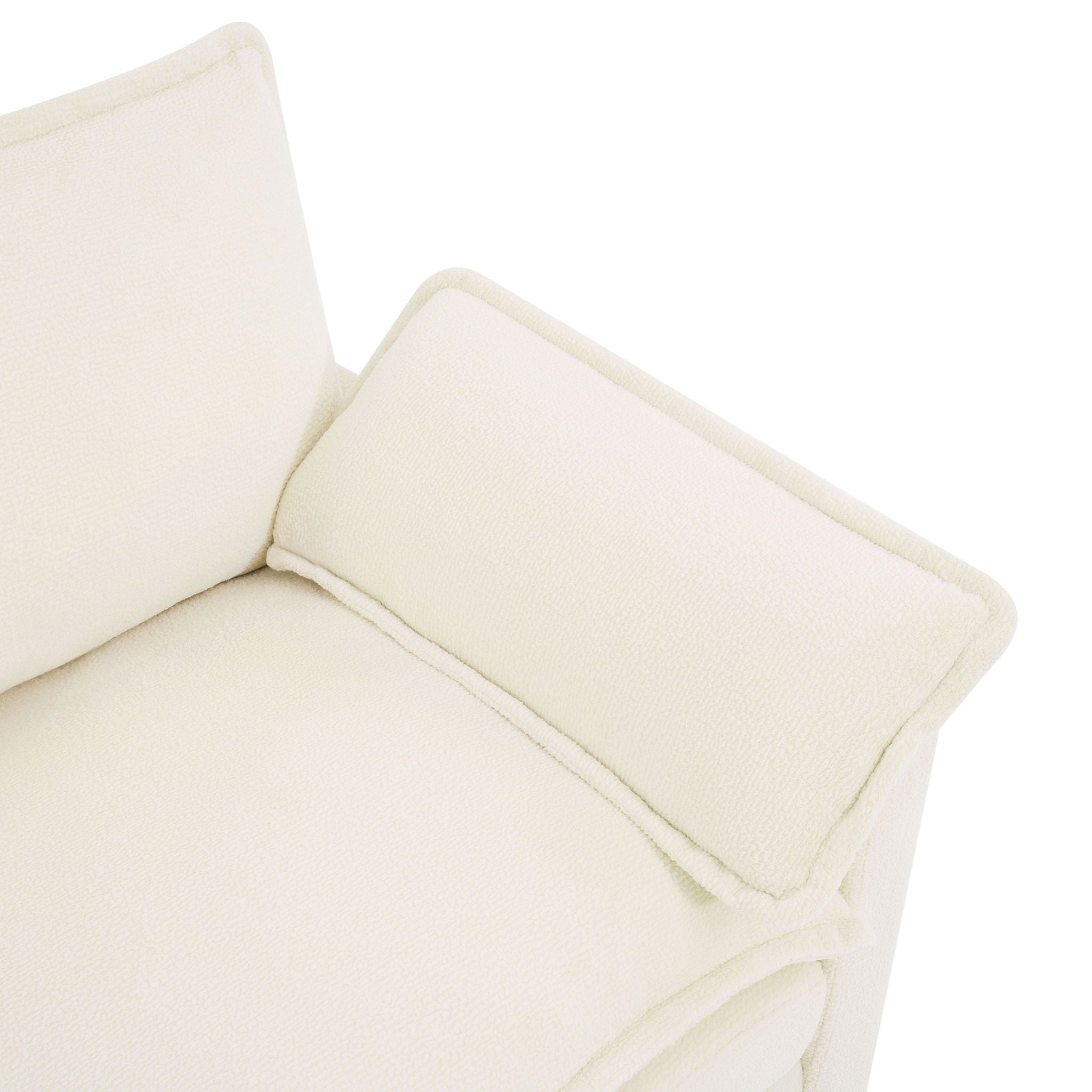 Modern Sofa Set With Double Layer Cushion And Side Storage Pockets