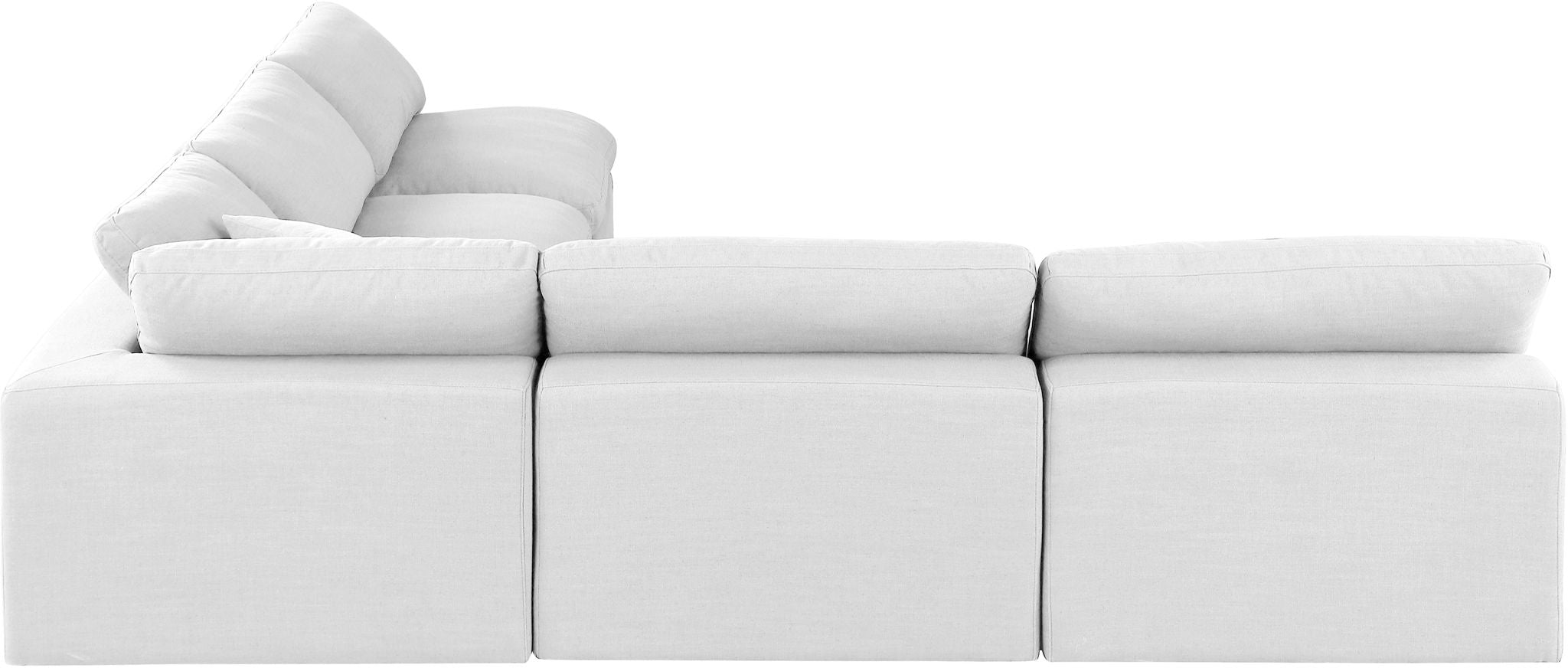 Comfy - 5 Piece Linen Modular Corner Armless Sectional