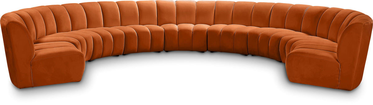 Infinity - 9 Piece Velvet Modular Sectional