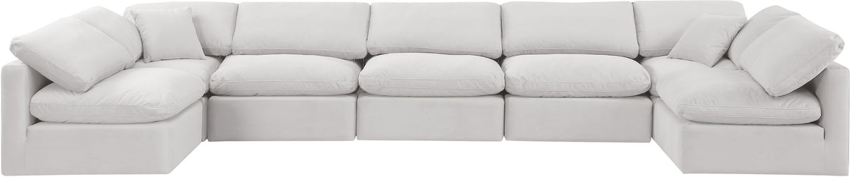 Indulge - Velvet 7 Piece Modular U-Shaped Sectional