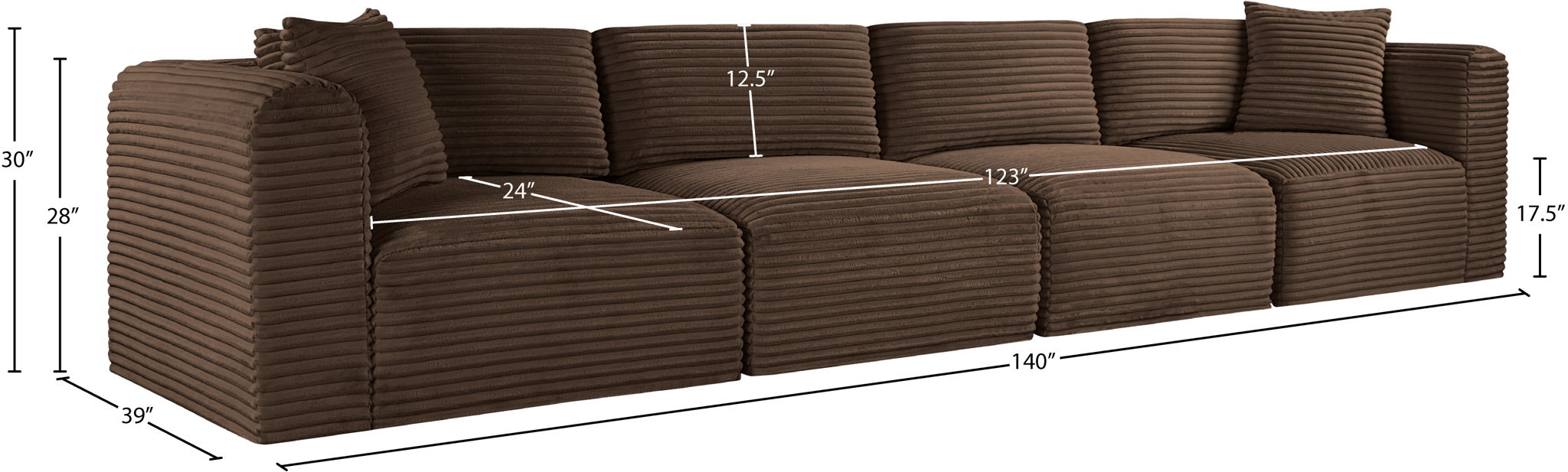 Shaggy - 4 Seat Modular Sofa
