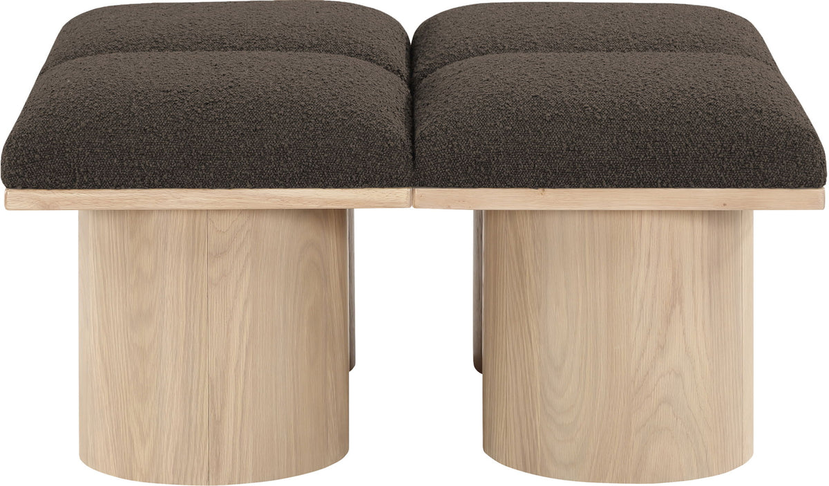 Pavilion - 4 Piece Modular Bench With Natural Base