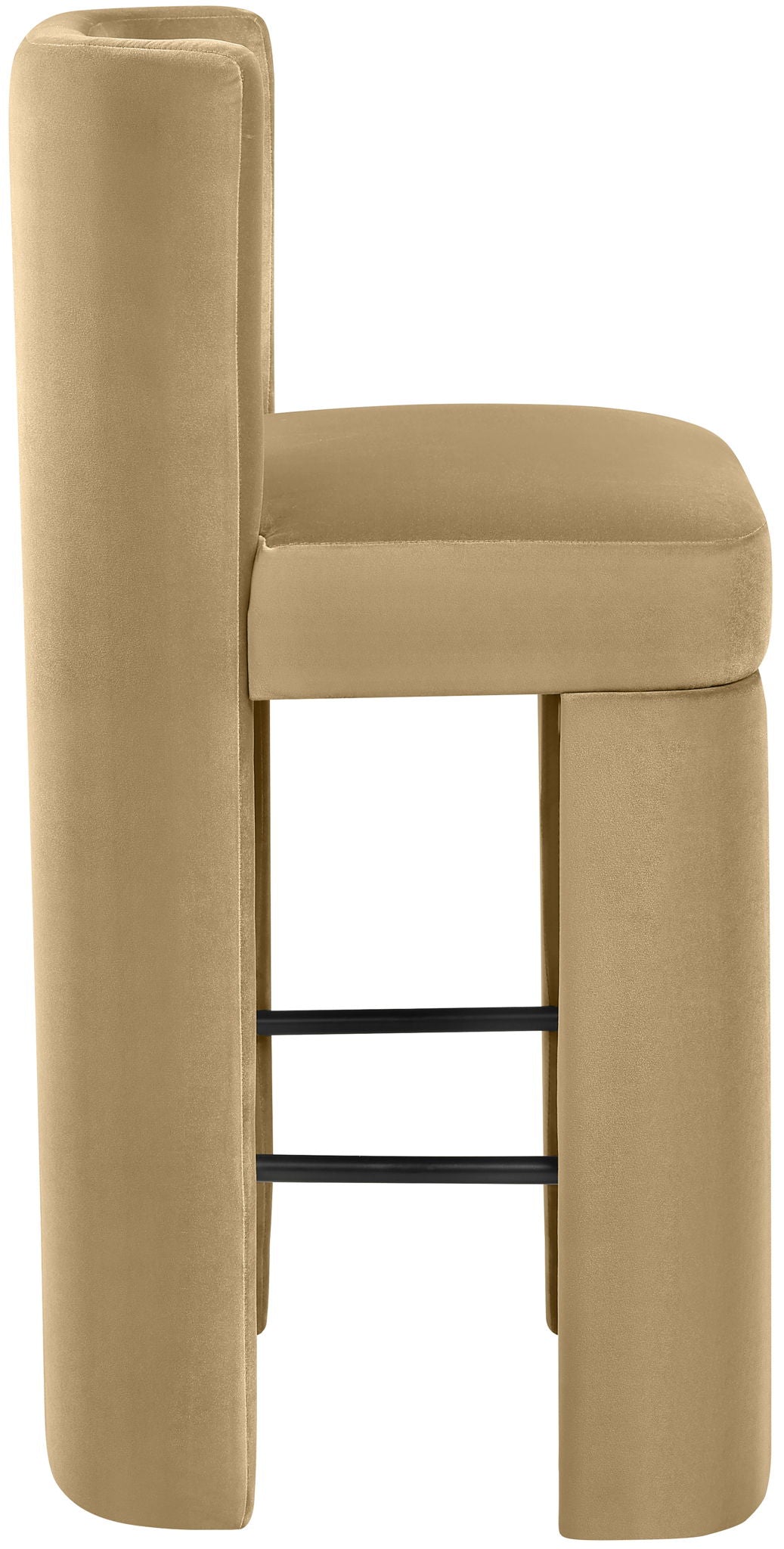 Zuno - Velvet Performance Fabric Upholstered Bar Stool (Set of 2)