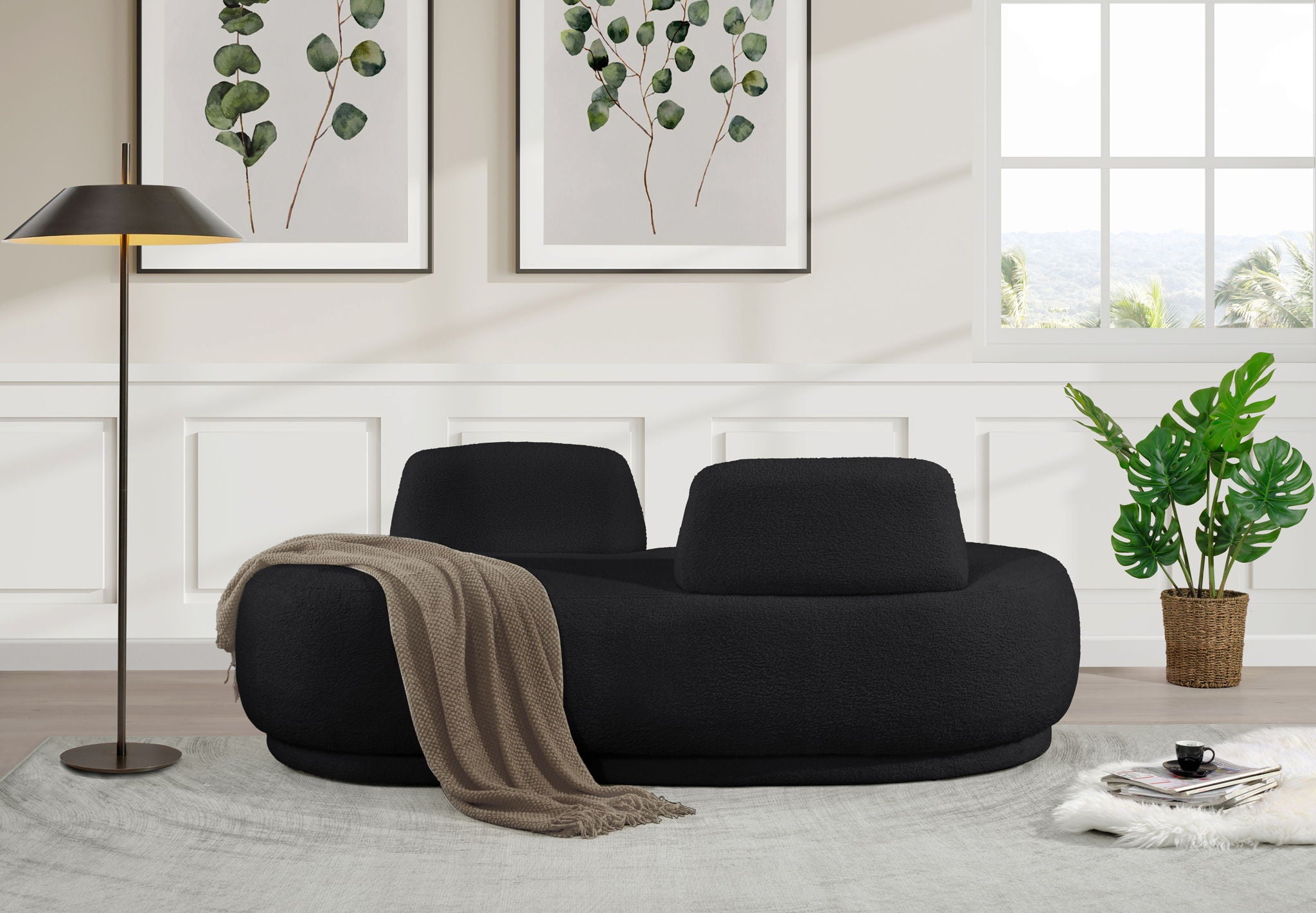 Argyle - Teddy Fabric Chaise / Loveseat